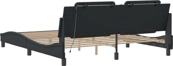VidaXL Rám postele s LED bez matrace Zadar 180 x 200 cm [3214124] Barva: Černá
