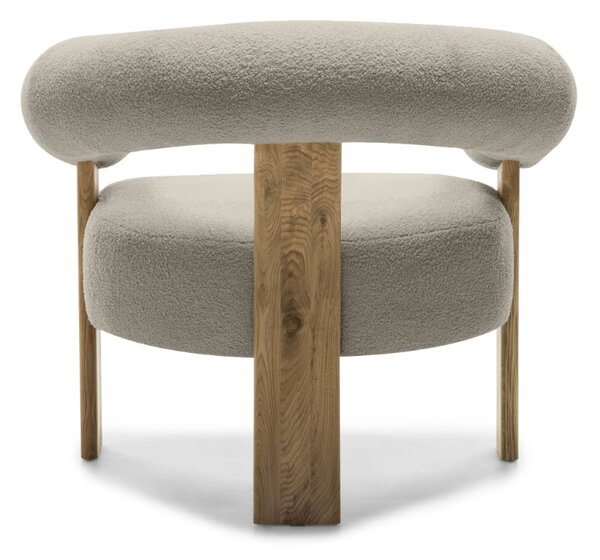 Béžové designové křeslo KOKEI, dub Now or never 06