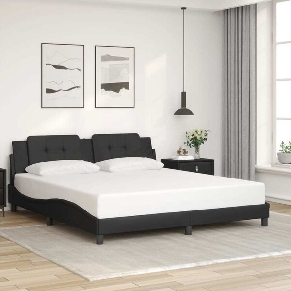 VidaXL Rám postele s LED bez matrace Zadar 180 x 200 cm [3214124] Barva: Černá