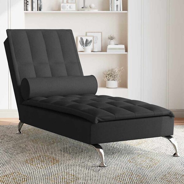VidaXL Masážní lenoška s podhlavníkem textil [379447] Barva: taupe