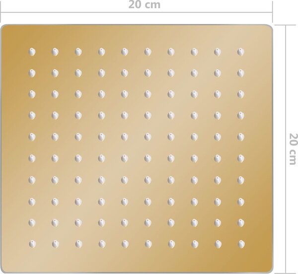 VidaXL Dešťová sprchová hlavice nerezová ocel 20x20 cm čtvercová [147708] Barva: Černá