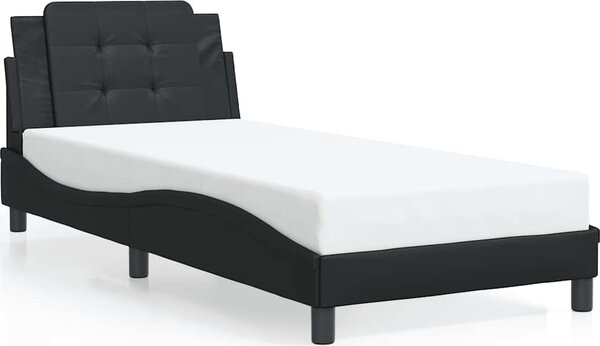 VidaXL Rám postele bez matrace Zadar 90x200 cm umělá kůže [3208158] Barva: Černobílý