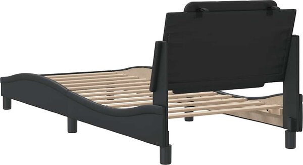 VidaXL Rám postele bez matrace Zadar 90x200 cm umělá kůže [3208158] Barva: Černobílý