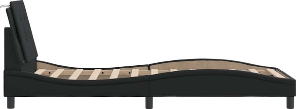 VidaXL Rám postele bez matrace Zadar 90x200 cm umělá kůže [3208158] Barva: Černobílý