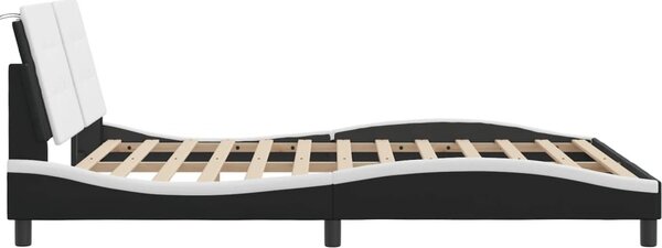 VidaXL Rám postele s LED bez matrace Zadar 160 x 200 cm [3214118] Barva: Černá