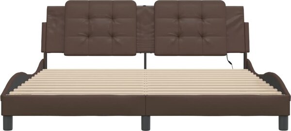 VidaXL Rám postele s LED bez matrace Zadar 180 x 200 cm [3214124] Barva: Černá