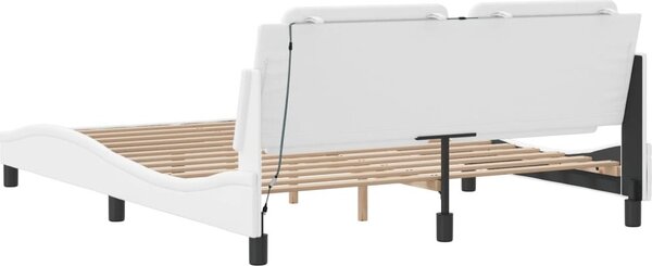 VidaXL Rám postele s LED bez matrace Zadar 160 x 200 cm [3214118] Barva: Černá