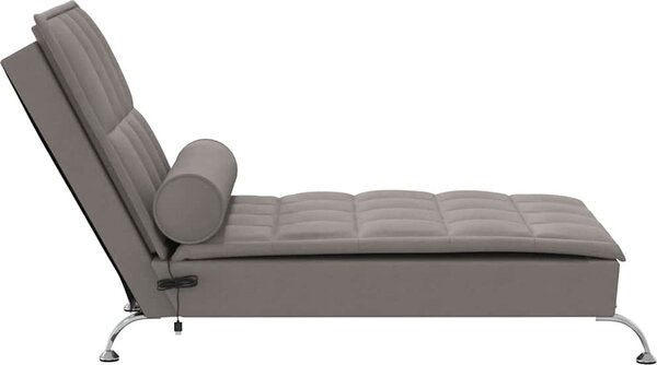 VidaXL Masážní lenoška s podhlavníkem textil [379447] Barva: taupe