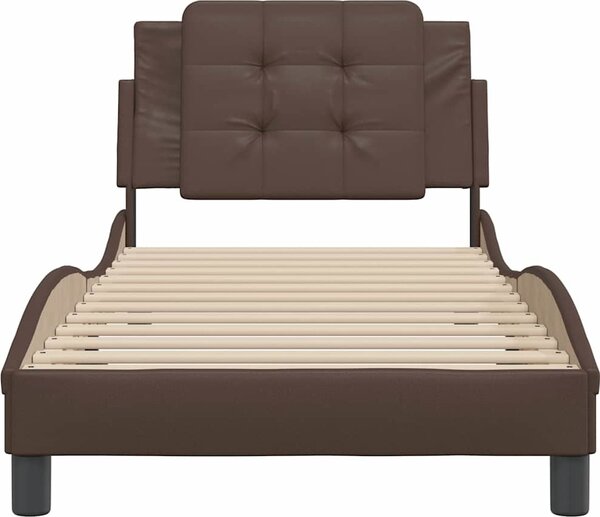 VidaXL Rám postele bez matrace Zadar 90x200 cm umělá kůže [3208158] Barva: Černobílý