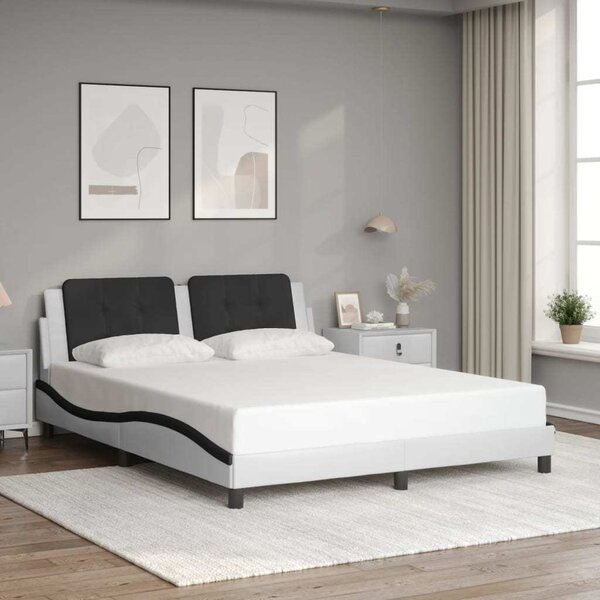 VidaXL Rám postele s LED bez matrace Zadar 160 x 200 cm [3214118] Barva: Černá