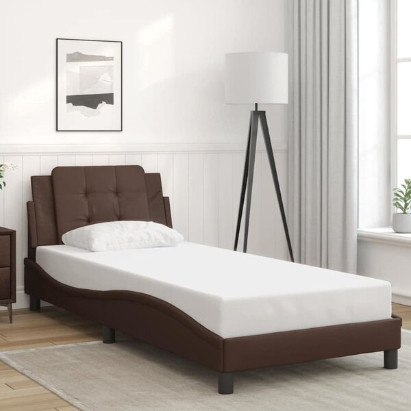 VidaXL Rám postele bez matrace Zadar 90x200 cm umělá kůže [3208158] Barva: Černobílý
