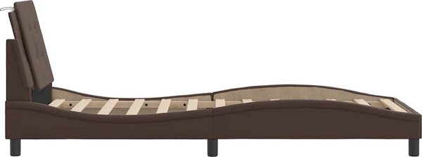 VidaXL Rám postele bez matrace Zadar 90x200 cm umělá kůže [3208158] Barva: Černobílý