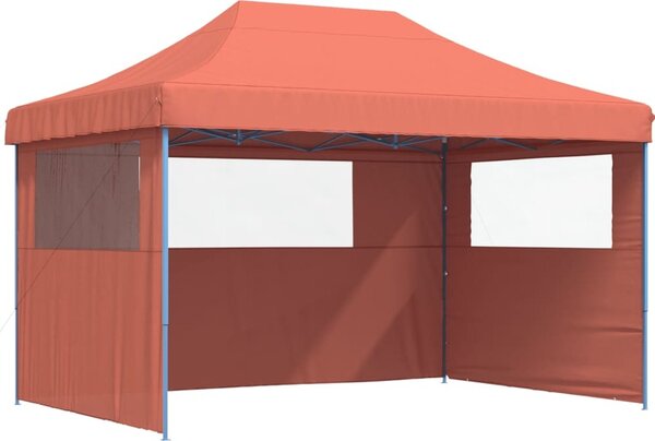 VidaXL Skládací party stan pop-up se 3 bočními stěnami [4005019] Barva: Hnědá