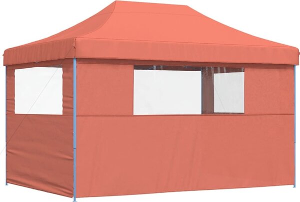 VidaXL Skládací party stan pop-up se 3 bočními stěnami [4005019] Barva: Hnědá