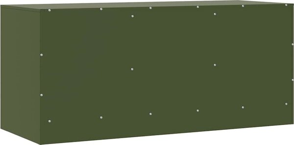 VidaXL TV skříňka 99 x 39 x 44 cm ocel [841647] Barva: Olivově zelená