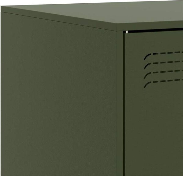 VidaXL TV skříňka 99 x 39 x 44 cm ocel [841647] Barva: Olivově zelená