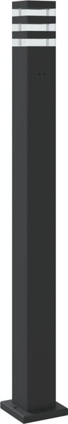 VidaXL Venkovní stojací lampa s čidlem černá 110 cm hliník [4006403]
