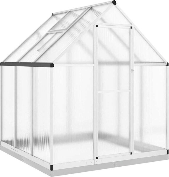 VidaXL Skleník s podkladovým rámem 169 x 169 x 202 cm hliník [4005831] Barva: Zelená