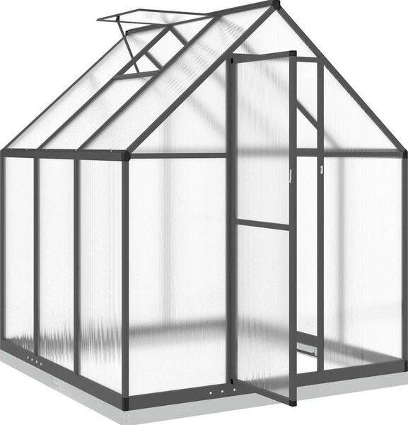 VidaXL Skleník s podkladovým rámem 169 x 169 x 202 cm hliník [4005831] Barva: Zelená
