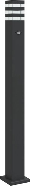VidaXL Venkovní stojací lampa s čidlem černá 110 cm hliník [4006403]