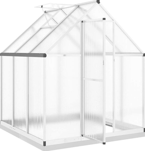 VidaXL Skleník s podkladovým rámem 169 x 169 x 202 cm hliník [4005831] Barva: Zelená
