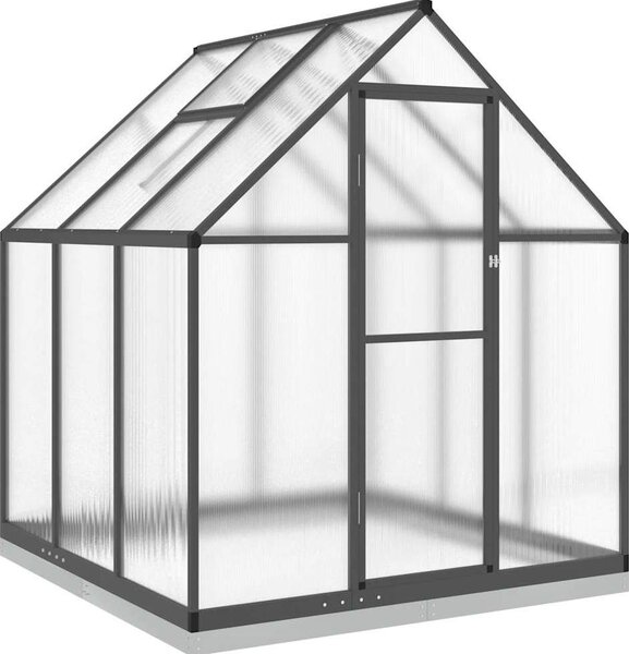 VidaXL Skleník s podkladovým rámem 169 x 169 x 202 cm hliník [4005831] Barva: Zelená
