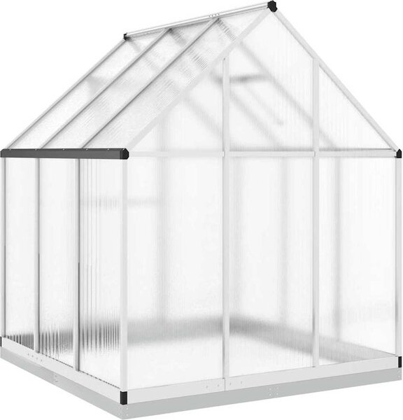 VidaXL Skleník s podkladovým rámem 169 x 169 x 202 cm hliník [4005831] Barva: Zelená