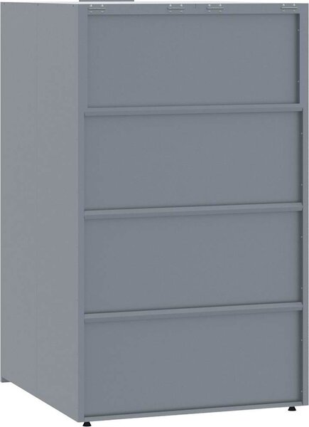 VidaXL Box na 4 popelnice 276 x 79 x 117 cm ocel [3279989] Barva: antracitová