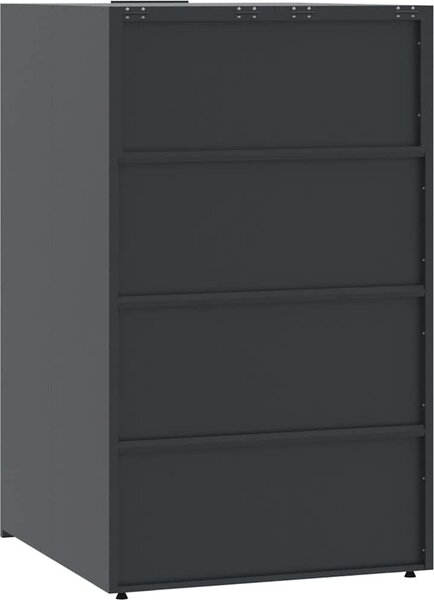 VidaXL Box na 4 popelnice 276 x 79 x 117 cm ocel [3279989] Barva: antracitová