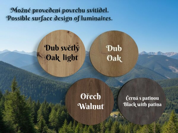 "Pampeliška" Dřevěné hodiny dub světlý velikost svítidla/hodin: 31 cm
