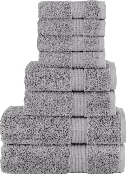 VidaXL 8dílná sada ručníků Premium SOLUND 600 g/m² [137541] Barva: Bílá