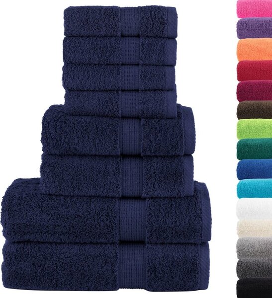 VidaXL 8dílná sada ručníků Premium SOLUND 600 g/m² [137541] Barva: Bílá