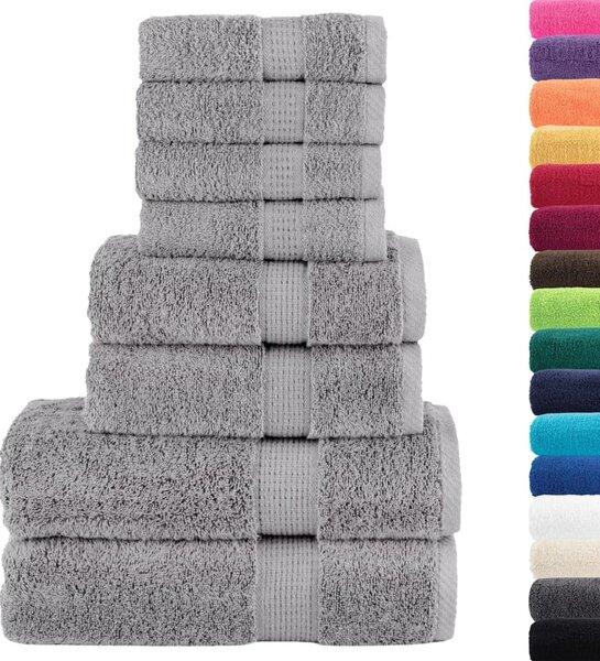 VidaXL 8dílná sada ručníků Premium SOLUND 600 g/m² [137541] Barva: Bílá