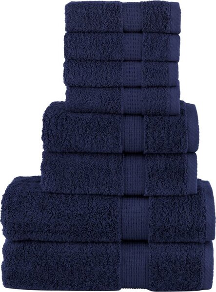 VidaXL 8dílná sada ručníků Premium SOLUND 600 g/m² [137541] Barva: Bílá