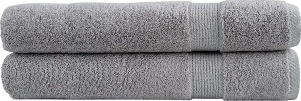 VidaXL Premium ručníky SOLUND 2 ks 100 x 200 cm 600 g/m² [137172] Barva: Šedá