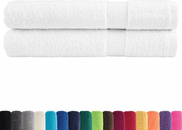 VidaXL Premium ručníky SOLUND 2 ks 100 x 200 cm 600 g/m² [137172] Barva: Šedá