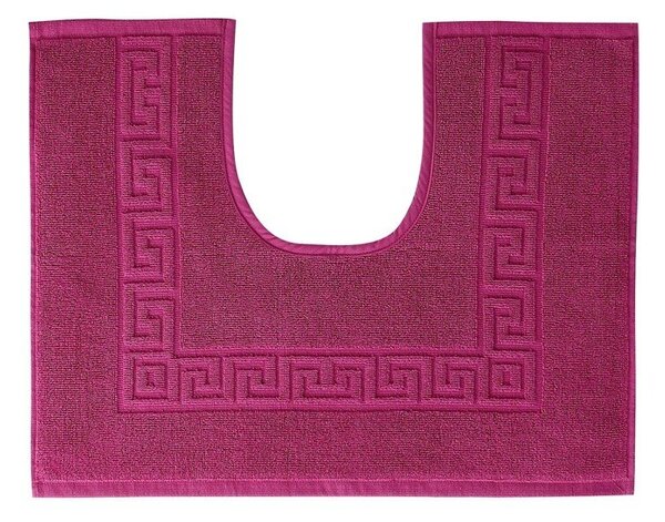 Koupelnová froté předložka s řeckým vzorem vřesová WC 50x40 cm