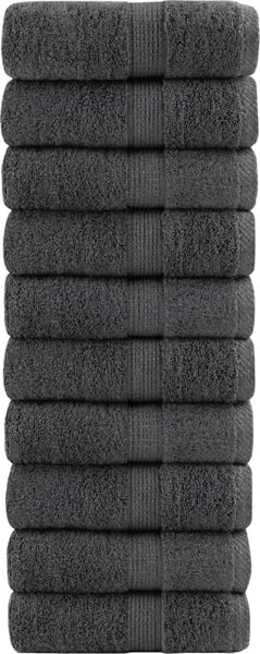 VidaXL Prémiové mycí utěrky SOLUND 10 ks 30x30 cm 600 g/m² [137118] Barva: antracitová