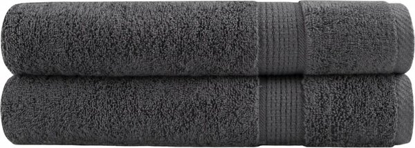 VidaXL Premium ručníky SOLUND 2 ks 100 x 200 cm 600 g/m² [137172] Barva: Šedá