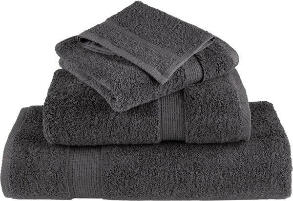 VidaXL Premium ručníky SOLUND 2 ks 100 x 200 cm 600 g/m² [137172] Barva: Šedá