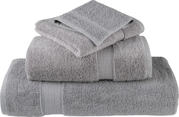 VidaXL Premium ručníky SOLUND 2 ks 100 x 200 cm 600 g/m² [137172] Barva: Šedá