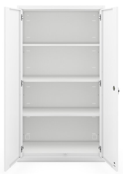 Kovová modulární multifunkční skříň na podstavci bílá MEGAN 1600 x 900 x 400 mm