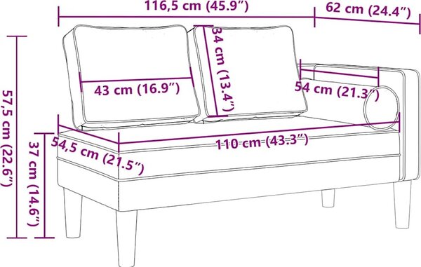VidaXL Lenoška s poduškami umělá kůže [4007564] Barva: Černá
