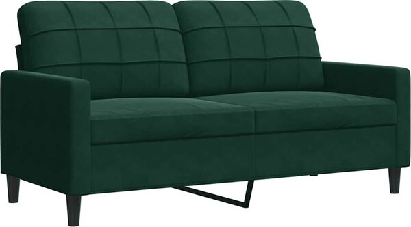 VidaXL 2místná pohovka 140 cm samet [4007629] Barva: Černá