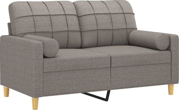 VidaXL 2místná pohovka s polštáři 120 cm textil [3200781] Barva: světle šedá