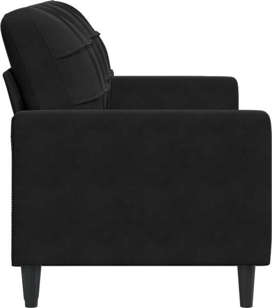 VidaXL 2místná pohovka 140 cm samet [4007629] Barva: Černá