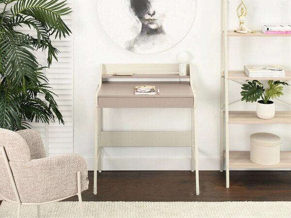 Minimalistický psací stůl RENO - béžový / krémový