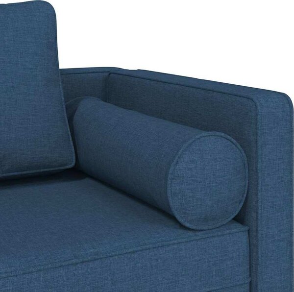 VidaXL Lenoška s poduškami textil [4007579] Barva: Tmavě zelená