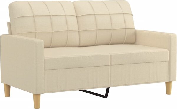 VidaXL 2místná pohovka s polštáři 120 cm textil [3200781] Barva: světle šedá