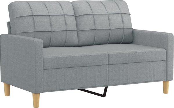 VidaXL 2místná pohovka s polštáři 120 cm textil [3200781] Barva: světle šedá